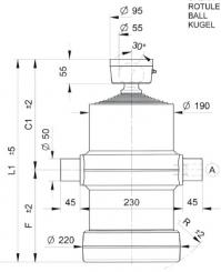 Kippzylinder 8-Stufig Hub 2340 mm 